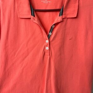 Nautica Pink Polo Shirt Classic Cotton Blend
